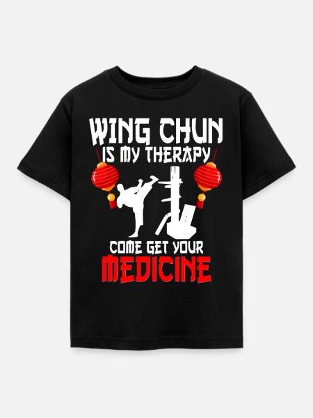 Wing Chun - Kinder T-Shirt - Schwarz
