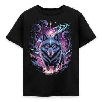 Loup mystique - T-shirt Enfant - noir - Devant - AI Model Kid Female (0cm)