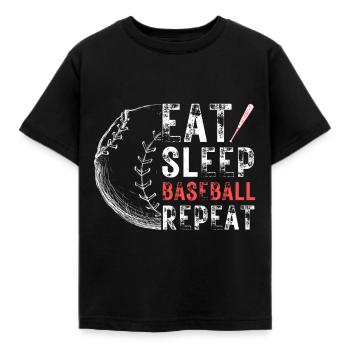 Baseball Fan Spruch Baseballteam - Kinder T-Shirt - Schwarz - Vorne - AI Model Kid Female (0cm)