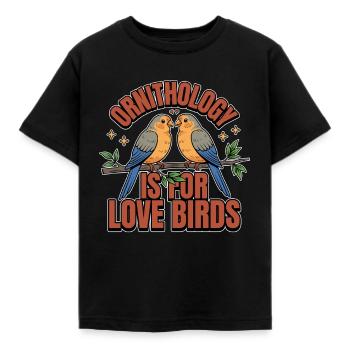 L’ornithologie est pour les tourtereaux Observation des oiseaux Zoologie - T-shirt Enfant - noir - Devant - AI Model Kid Female (0cm)