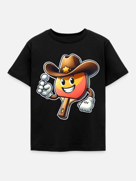 Tischtennis - Kinder T-Shirt - Schwarz
