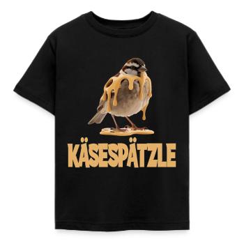 Käsespätzle Vogel Illustratif Humoristique - T-shirt Enfant - noir - Devant - AI Model Kid Female (0cm)