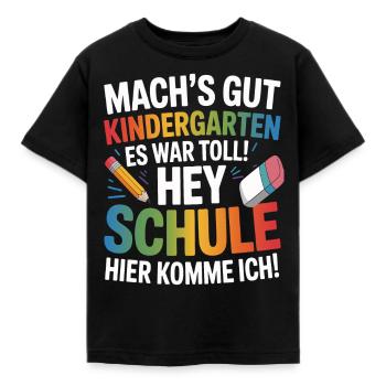 Kindergarten Leavers Kita School Start School Enrollment - Kids' T-Shirt - black - Front - AI Model Kid Female (0cm)