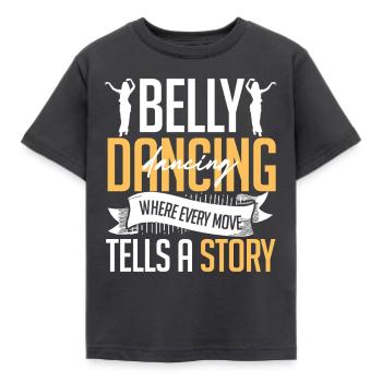 Belly Dance Belly Dancer - Kids' T-Shirt - dark grey - Front - AI Model Kid Female (0cm)