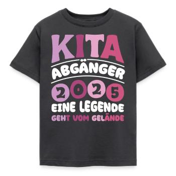 Diplômé de la garderie : 2025 Une légende quitte le site - T-shirt Enfant - charbon - Devant - AI Model Kid Female (0cm)