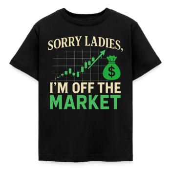Sorry Ladies, ich bin vom Markt - Kinder T-Shirt - Schwarz - Vorne - AI Model Kid Female (0cm)