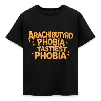 Arachibutyrophobie Angst Vor Erdnussbutter - Kinder T-Shirt - Schwarz - Vorne - AI Model Kid Female (0cm)