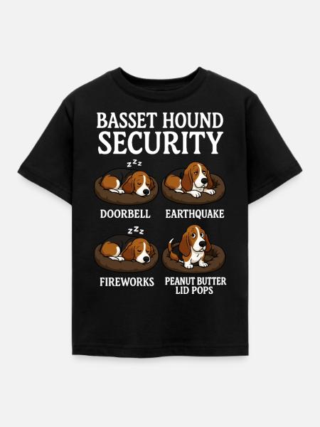 Basset Hound - Kinder T-Shirt - Schwarz