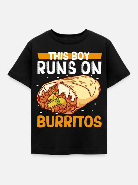 Männer lieben Burritos - Kinder T-Shirt - Schwarz