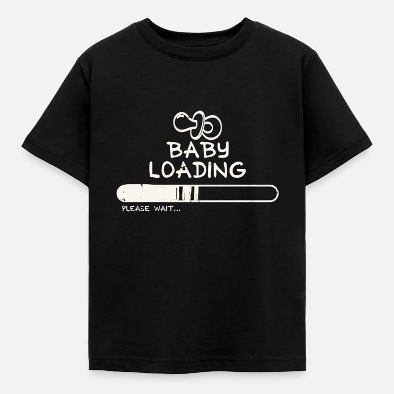 baby loading - Schwangerschaft - Kinder T-Shirt - Schwarz