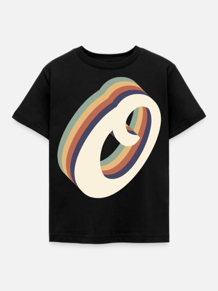 Buchstabe O - Kinder T-Shirt - Schwarz