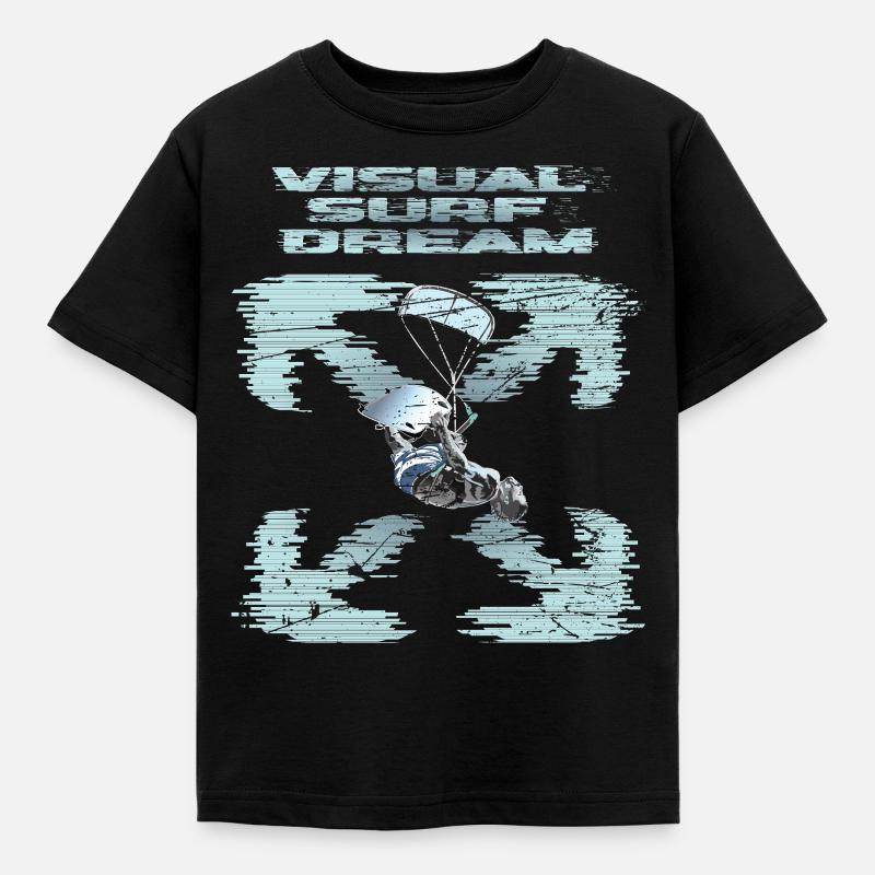 Visual Kitesurfing Dream - Kids' T-Shirt - black