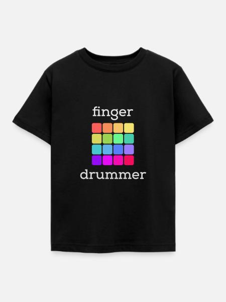 Beatmaker Drum Machine Geschenk Fingerdrummer - Kinder T-Shirt - Schwarz