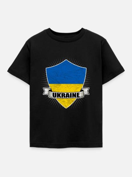 Ukraine - Kinder T-Shirt - Schwarz