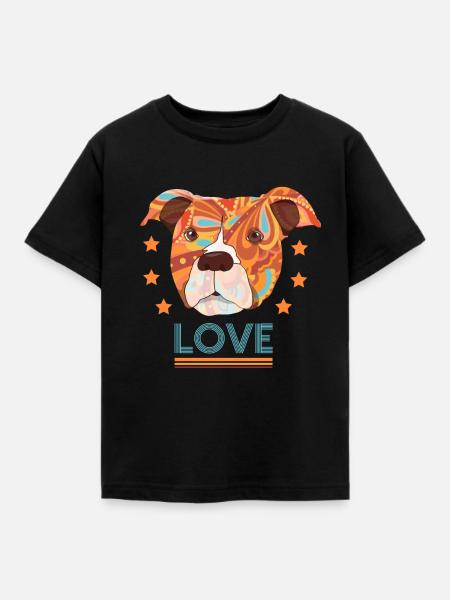 Hundeliebe Hundeliebhaber - Kinder T-Shirt - Schwarz