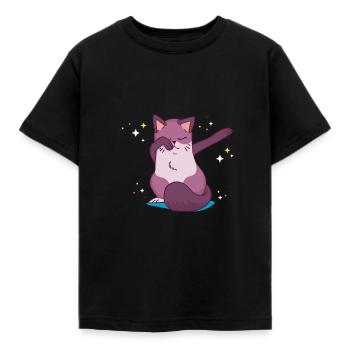 Chats chat visage animaux drôles images - T-shirt Enfant - noir - Devant - AI Model Kid Female (0cm)