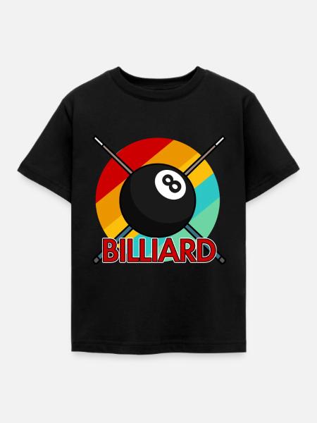Billard - Kinder T-Shirt - Schwarz