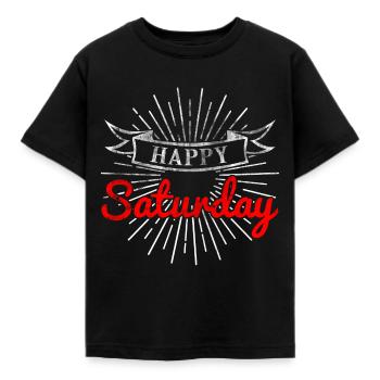 samedi - T-shirt Enfant - noir - Devant - AI Model Kid Female (0cm)