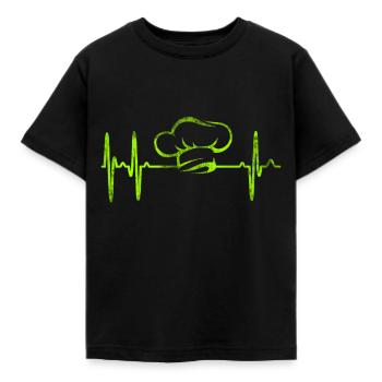Chef hobby chef hat cooking passion work - Kids' T-Shirt - black - Front - AI Model Kid Female (0cm)