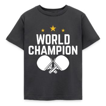 Tischtennis Table tennis - Kinder T-Shirt - Dunkelgrau - Vorne - AI Model Kid Female (0cm)