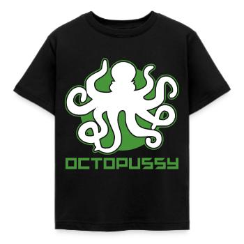 Oktopus - Kinder T-Shirt - Schwarz - Vorne - AI Model Kid Female (0cm)