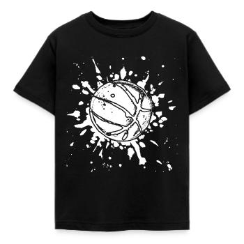 Basketball Dribbling Amerika Sport Basketballer - Kinder T-Shirt - Schwarz - Vorne - AI Model Kid Female (0cm)