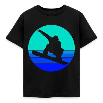 Snowboard d'hiver - T-shirt Enfant - noir - Devant - AI Model Kid Female (0cm)