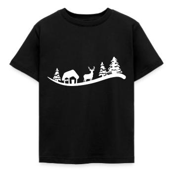 Winter - Kinder T-Shirt - Schwarz - Vorne - AI Model Kid Female (0cm)