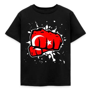 Türkei Faust - Kinder T-Shirt - Schwarz - Vorne - AI Model Kid Female (0cm)