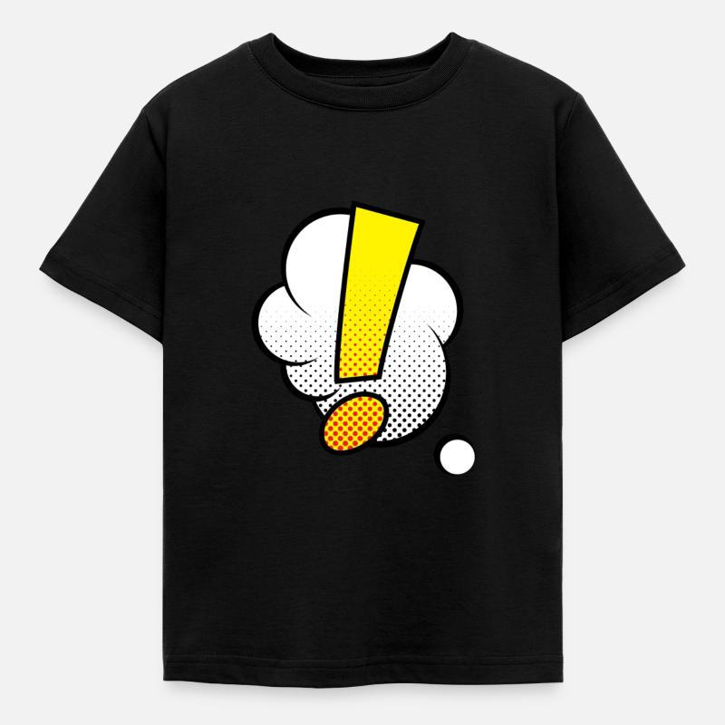 Comic Comic Comic Strip Point d'exclamation - T-shirt Enfant - noir