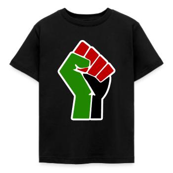 Palestina Faust - Kinder T-Shirt - Schwarz - Vorne - AI Model Kid Female (0cm)