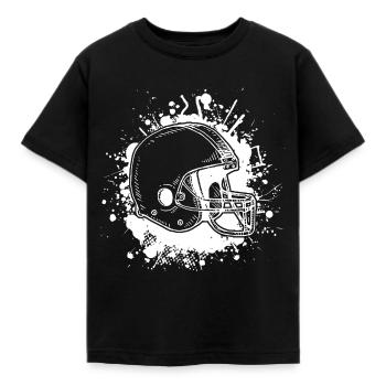 Football helmet - Kids' T-Shirt - black - Front - AI Model Kid Female (0cm)