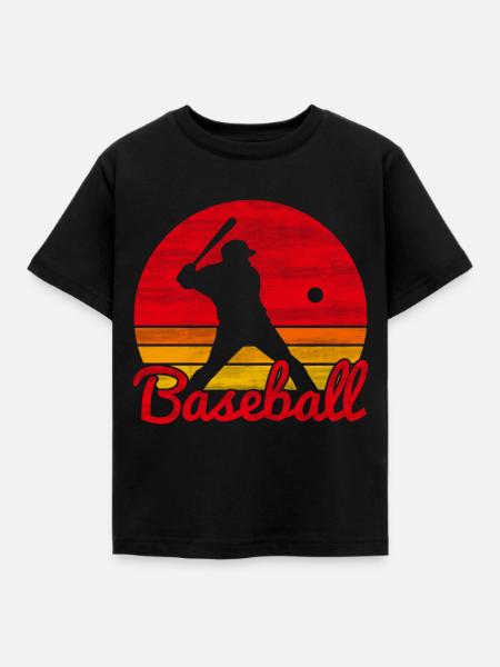 Baseball - Kinder T-Shirt - Schwarz