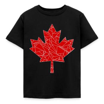 Feuille d'érable du Canada - T-shirt Enfant - noir - Devant - AI Model Kid Female (0cm)