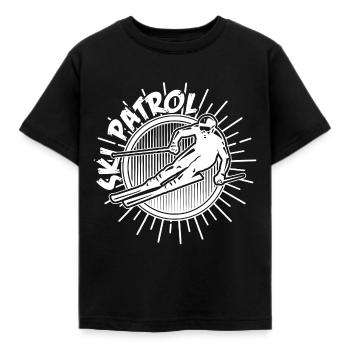 Ski - Kinder T-Shirt - Schwarz - Vorne - AI Model Kid Female (0cm)