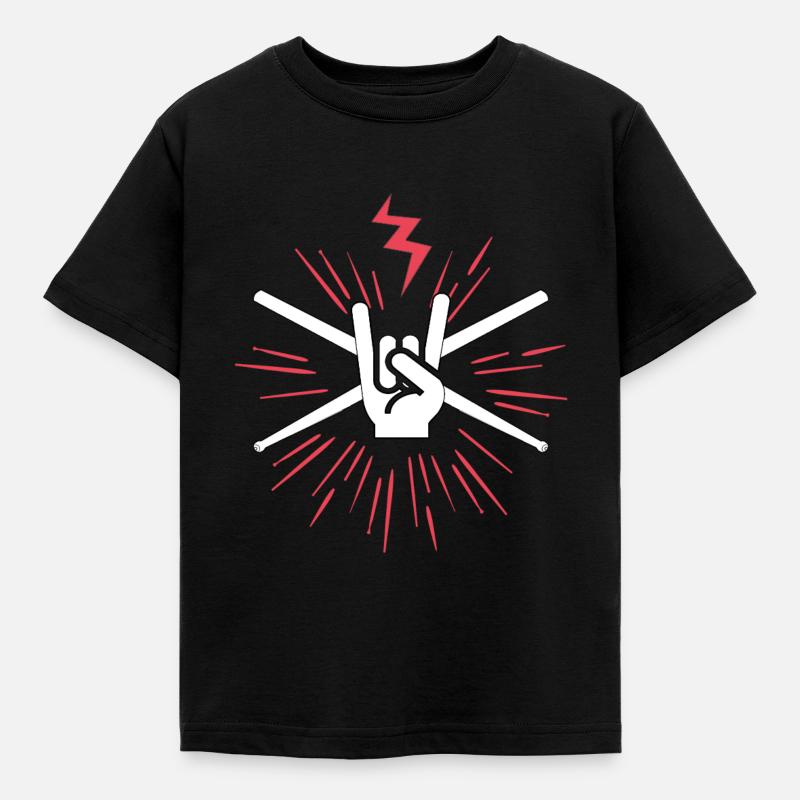 Drum Drum Drumsticks - Kids' T-Shirt - black