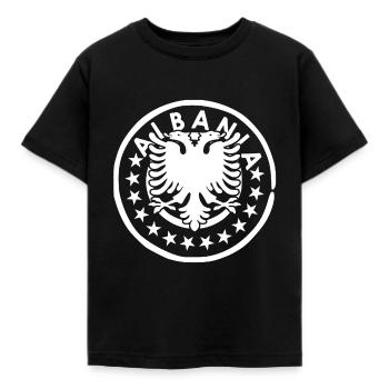 Albanien - Kinder T-Shirt - Schwarz - Vorne - AI Model Kid Female (0cm)