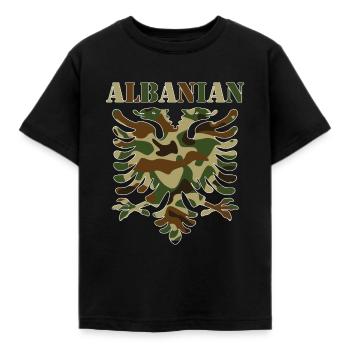 Albanien - Kinder T-Shirt - Schwarz - Vorne - AI Model Kid Female (0cm)