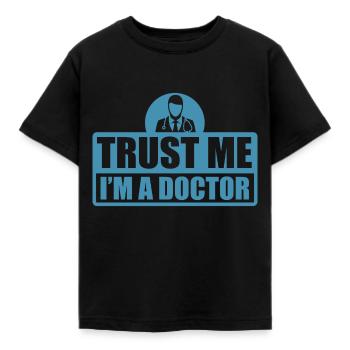 Doktor - Kinder T-Shirt - Schwarz - Vorne - AI Model Kid Female (0cm)