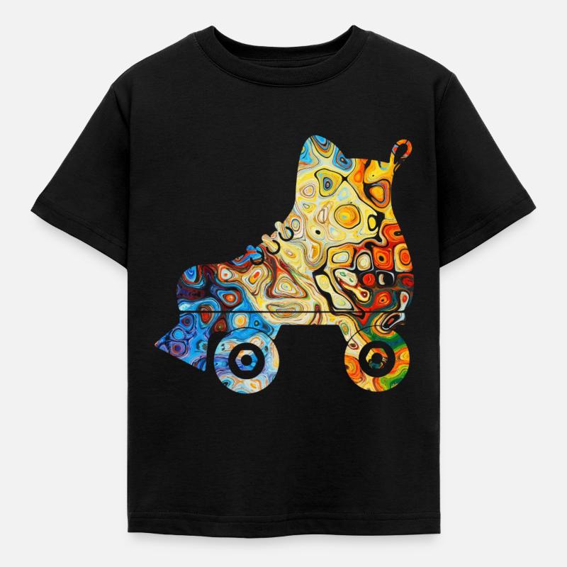 Rollschuhe - Kinder T-Shirt - Schwarz