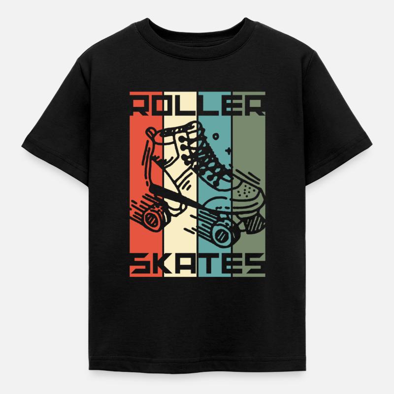 Rollschuhe - Kinder T-Shirt - Schwarz