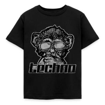 Musique techno - T-shirt Enfant - noir - Devant - AI Model Kid Female (0cm)