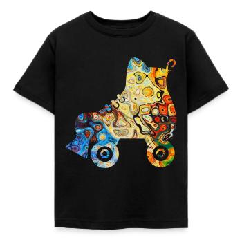 Patins à roulettes en ligne patins loisirs loisirs athlètes - T-shirt Enfant - noir - Devant - AI Model Kid Female (0cm)