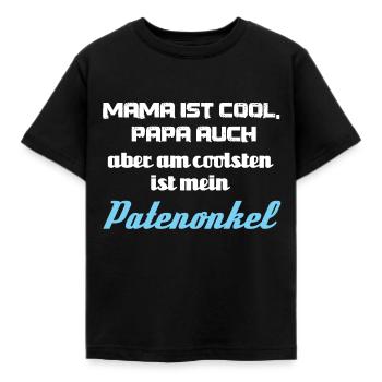 Patenonkel Patentante Patenkind Taufpate Taufpatin - Kinder T-Shirt - Schwarz - Vorne - AI Model Kid Female (0cm)