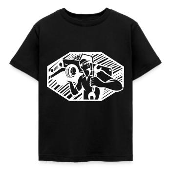 Mechaniker - Kinder T-Shirt - Schwarz - Vorne - AI Model Kid Female (0cm)