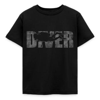 Diver - Kids' T-Shirt - black - Front - AI Model Kid Female (0cm)