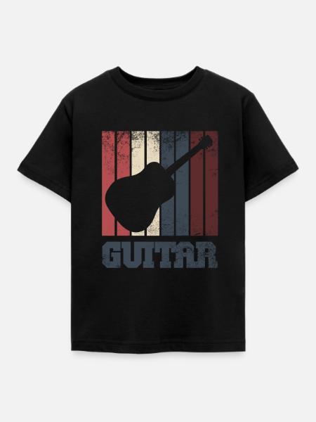 gitarre - Kinder T-Shirt - Schwarz