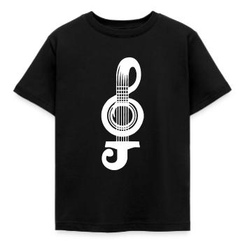 Gitarre Musikverein Musiker Melodie musikalisch - Kinder T-Shirt - Schwarz - Vorne - AI Model Kid Female (0cm)