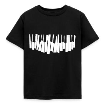 Klavier Klassische Musik Piano Musikalisch Musiker - Kinder T-Shirt - Schwarz - Vorne - AI Model Kid Female (0cm)