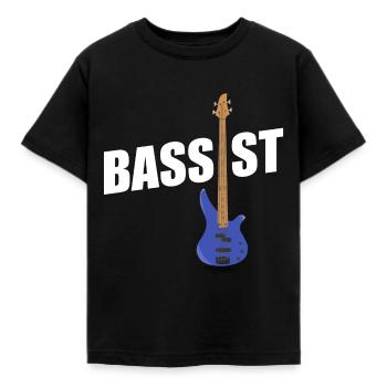 Bass Bassist Bass Player Rockgitarre musikalisch - Kinder T-Shirt - Schwarz - Vorne - AI Model Kid Female (0cm)